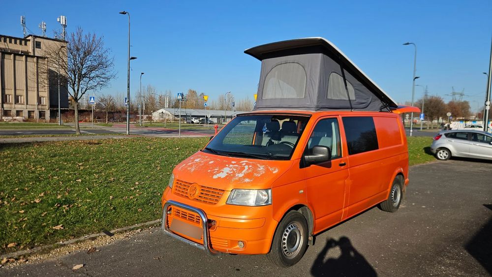 Volkswagen Transporter VW Transporter T5 2.5 TDI 130KM L2H1 - Dach Namiotowy - Baza Kampera