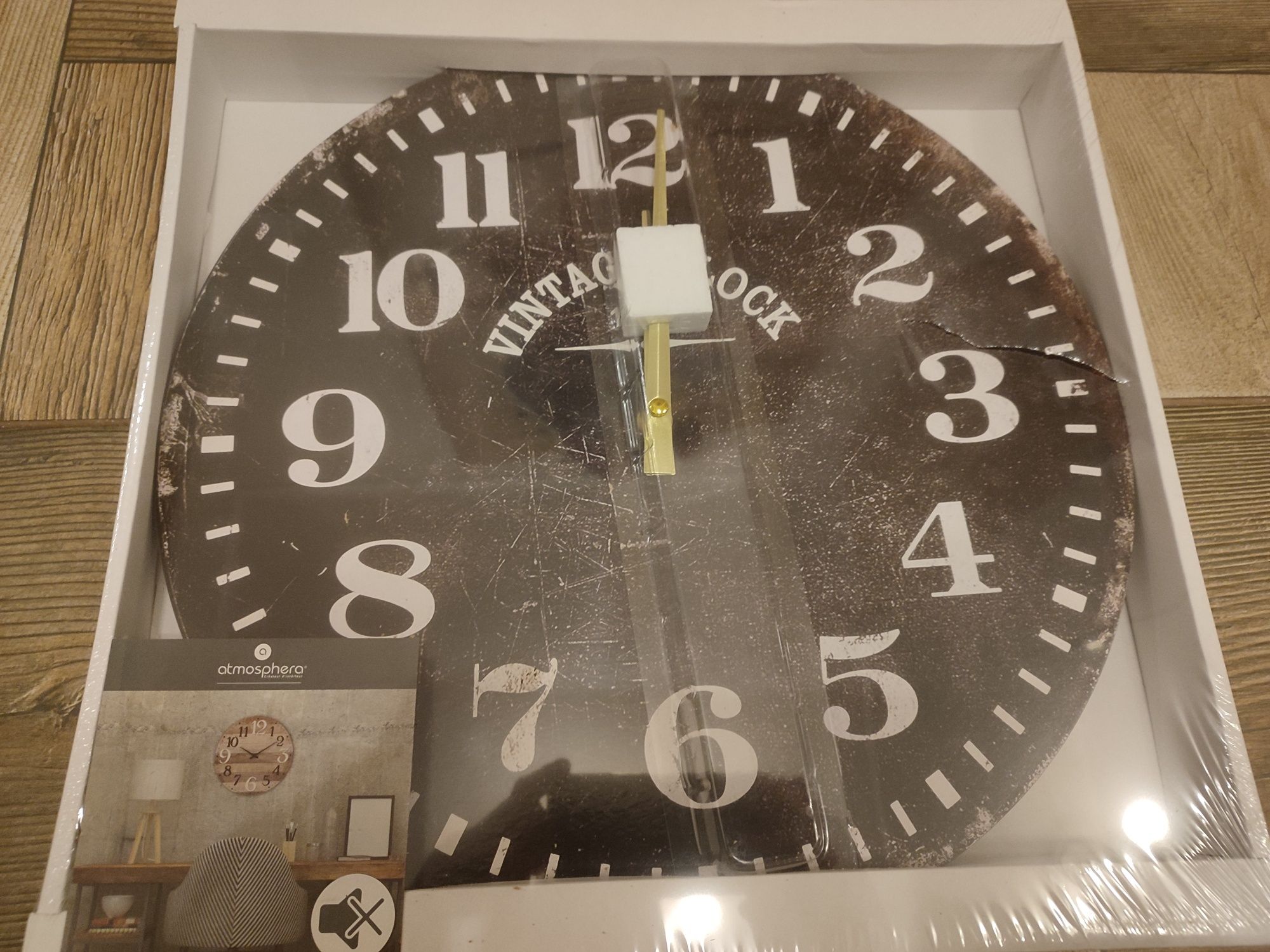 Nowy duży zegar ścienny 38 cm