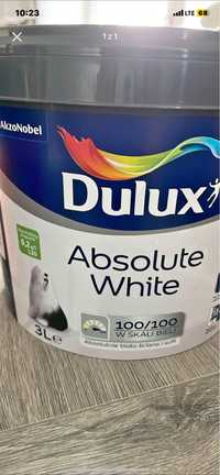 Spredam farbe dulux Absolute white 3litry, farba nowa nie otwierana