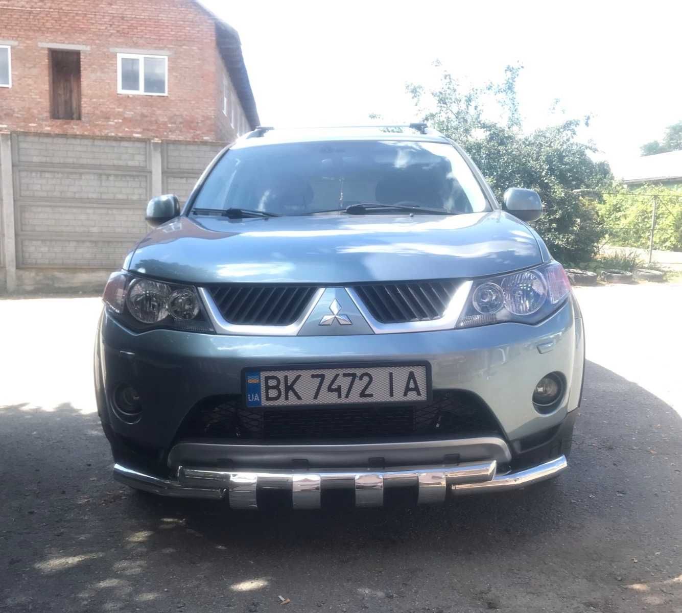 Пороги Mitsubishi Outlander 2001 - 2019 + Кенгурятніки -Дуги- Вуса