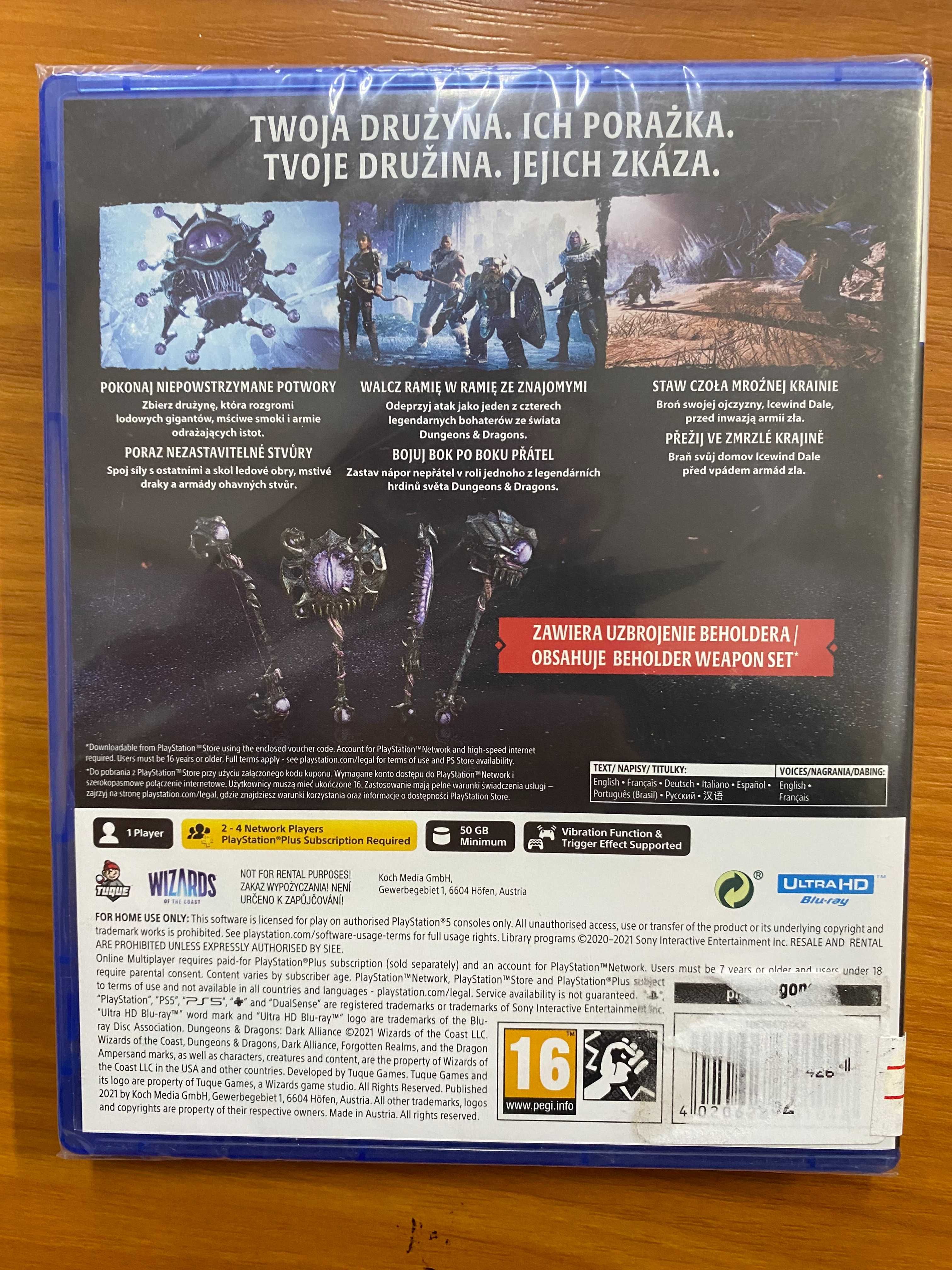 Dungeons & Dragons Dark Alliance PS5 Nowa Sklep Iława