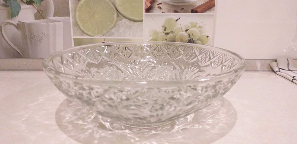 Półmisek PRL  ze szkła kryształowego.