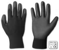 Rękawice Robocze Ochronne Poliuretanowe Czarne 240 par Rozmiar 9-L