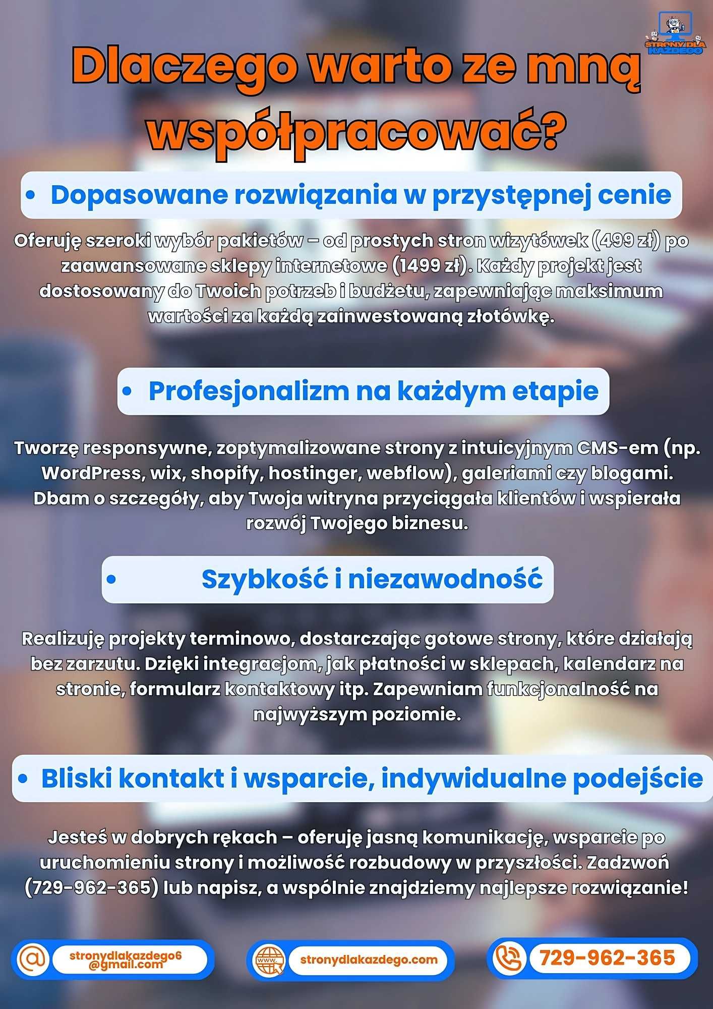 Strony www, projekty graficzne, reklama wszystko w jednym miejscu!