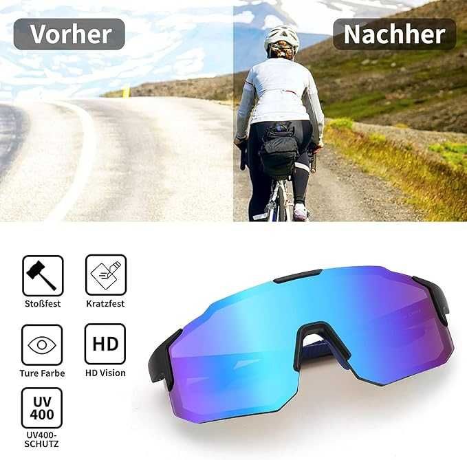 FEISEDY Sportowe okulary przeciwsłoneczne dla mężczyzn i kobiet