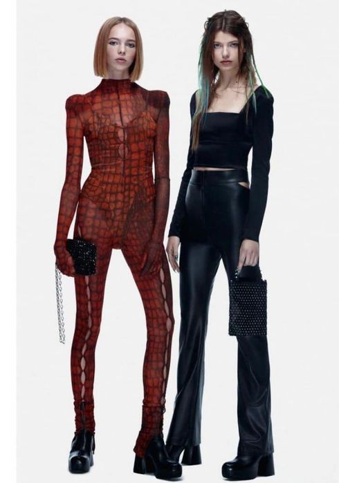 Strój damski Zara kostium na Halloween czerwony smok M-L