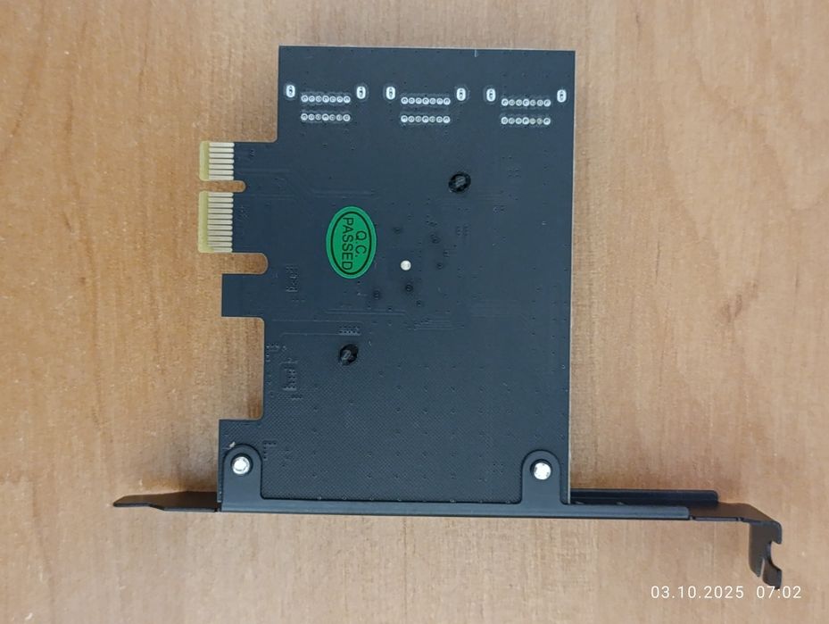 плата  розширення PCIe на 6 портів SATA 3.0, модель PCE6SAT-A02 VER006