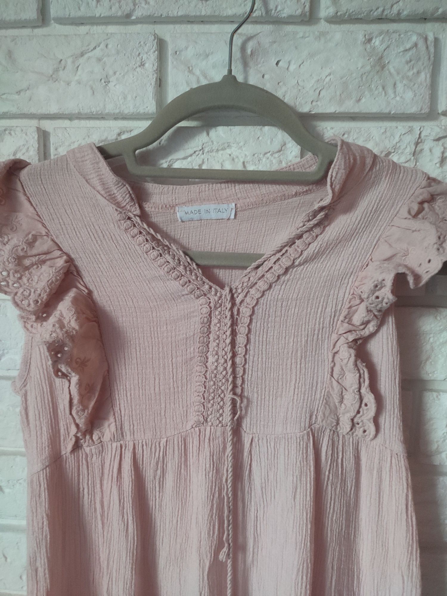 Sukienka elegancka, Boho, sesja zdjęciowa, różowa, koronka