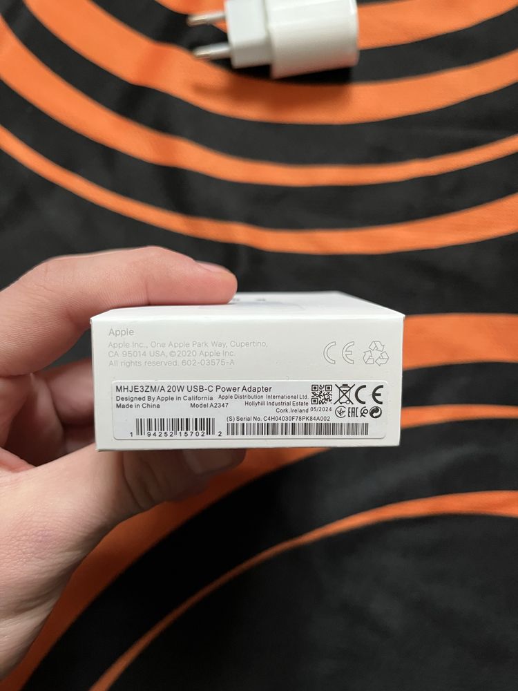 Оригінальна Зарядка iPhone, айфон, Блок USB-C 20W ОЕМ, Швидка зарядка