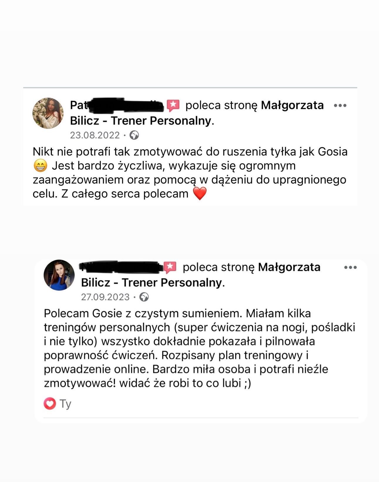 Trener Personalny - Małgorzata Bilicz