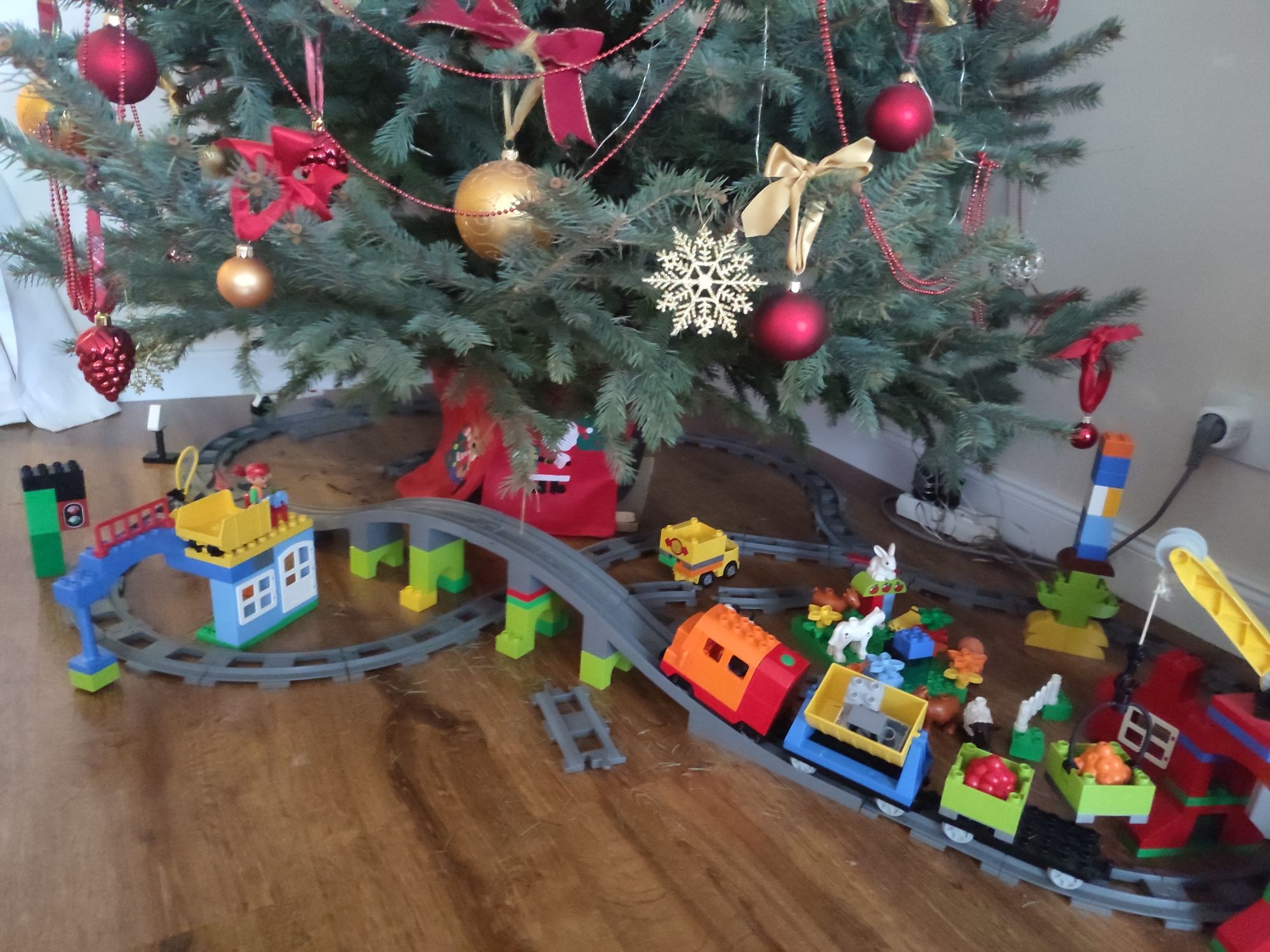 MEGA Zestaw LEGO kolejka z dodatkowymi torami, zwrotnicą itp.