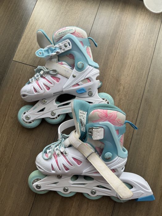 Роликовые коньки раздвижные Reaction Galaxy (28-31) + защита