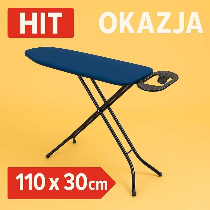 DESKA DO PRASOWANIA 110x30  Stabilna Regulowana  Uchwyt na żelazko