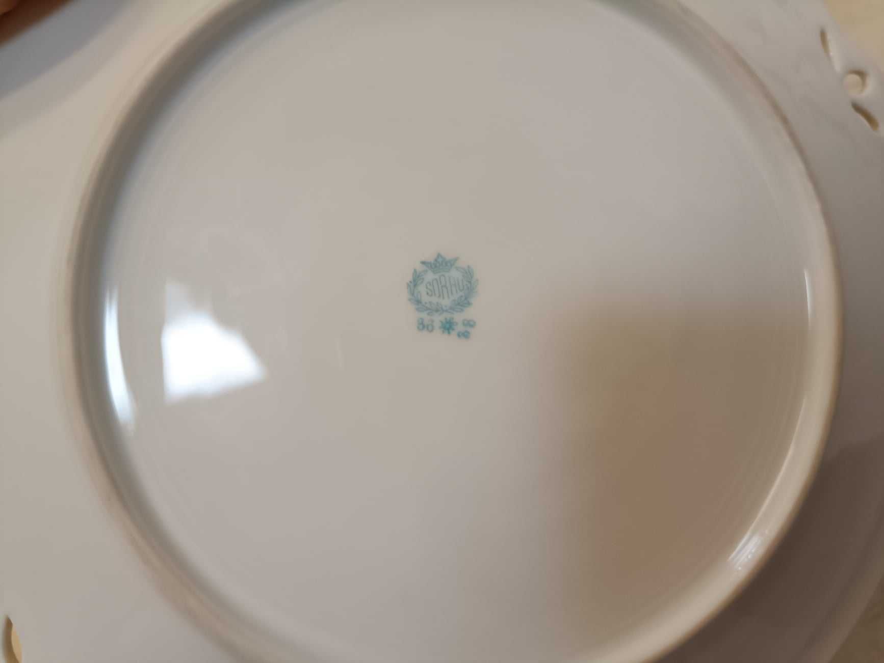 Duży talerz do ciasta, zakąsek  Sorau Astoria piękna stara porcelana