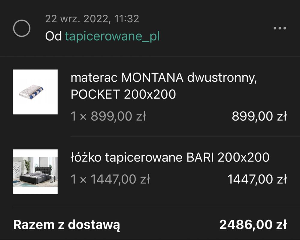 Łóżko tapicerowane Bari 200x200