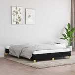 Łóżko podwójne ze stelażem 140x190 cm czarne MEBLE OUTLET wysyłka