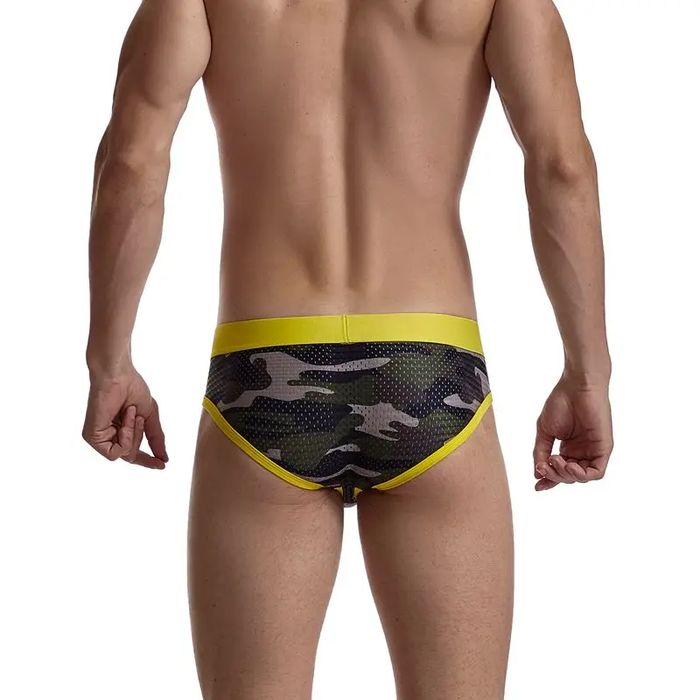 Męskie Sexowne Siateczkowe Slipy w Moro JOCKMAIL - L