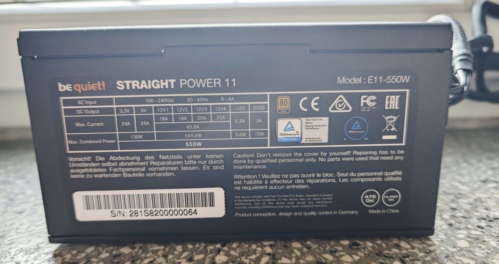 be quiet! Straight Power 11 550W 80 Plus Gold