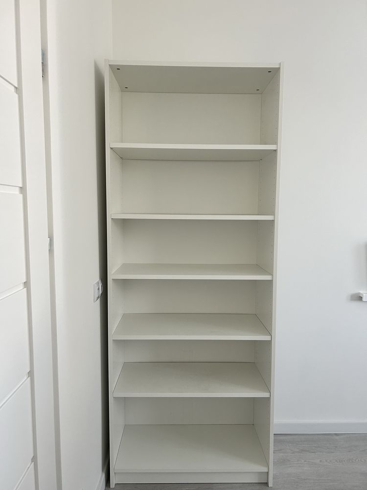 Ikea Billy 80x40x202cm regał biała półka nowoczesna pojemna loft