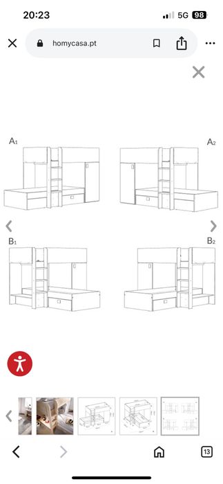 Beliche com muita arrumacão