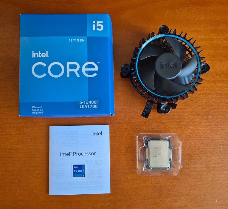 Procesor Intel Core i5-12400F BOX + Nowe chłodzenie Intel BOX + gw.