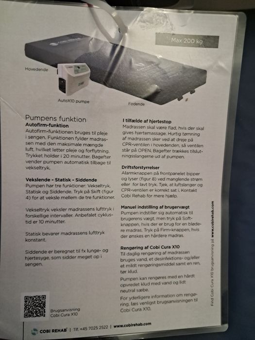 Матрас противопролежневый Cobi Cura X10 vekseltrykmadras