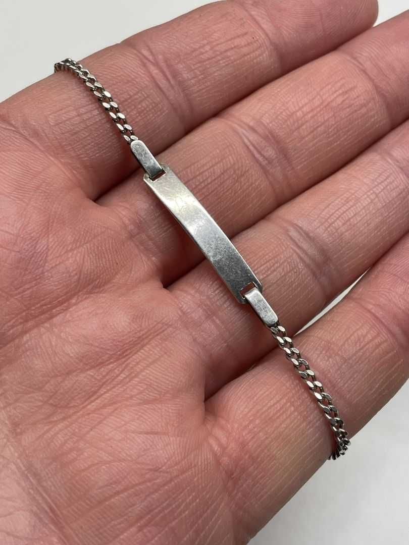 Warszawska Srebrna Bransoletka - BLASZKA pod GRAWER - 4,15g - WARMET