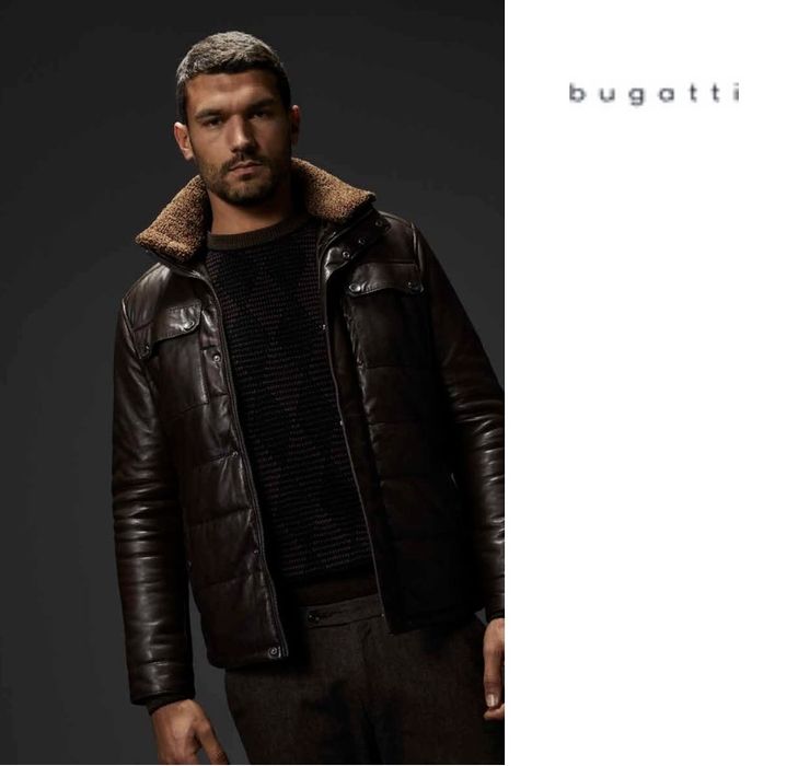 Куртка кожаная ”Bugatti» оригинал ( новая с биркой)