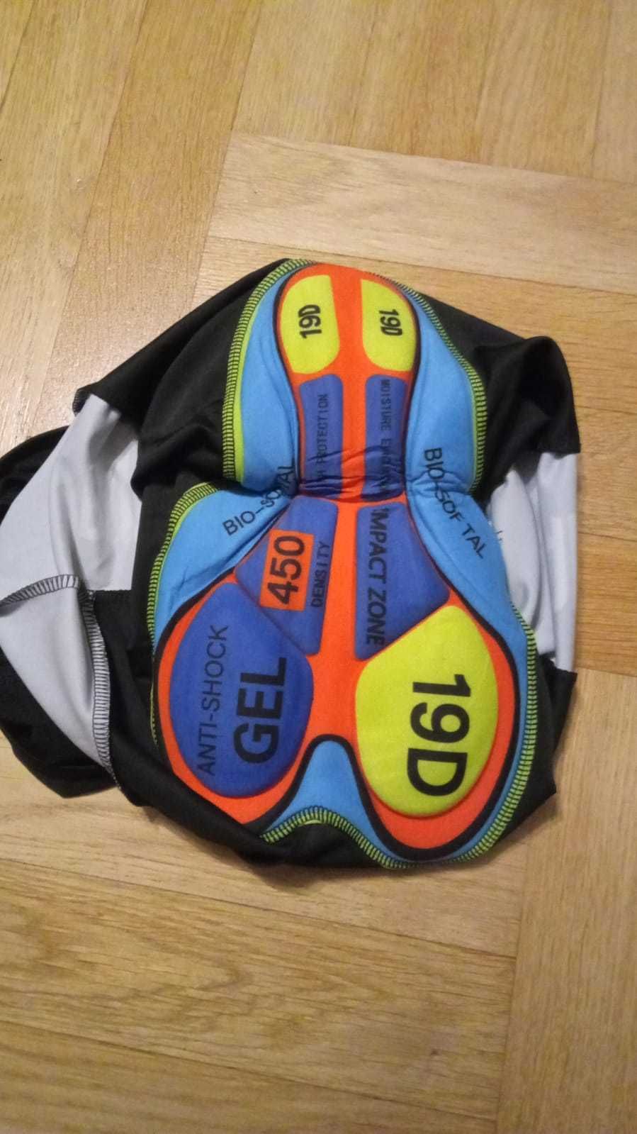 Strój rowerowy komplet kolarski na rower elastyczny spodenki koszulka