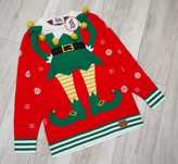Świąteczny sweter_ dzwonki_pom pom_unisex_rozmiar M/L