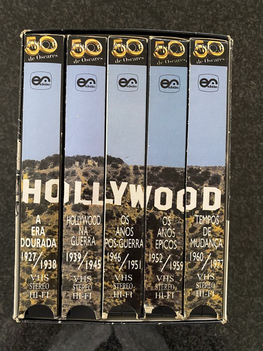 Coleção completa 5 cassetes VHS 50 Anos de Óscares