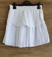 Spódnica spódniczka biała ażurowa koronki falbany haft boho Chicaca M