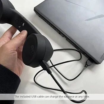 Słuchawka telefonu retro biała bluetooth nfxsl