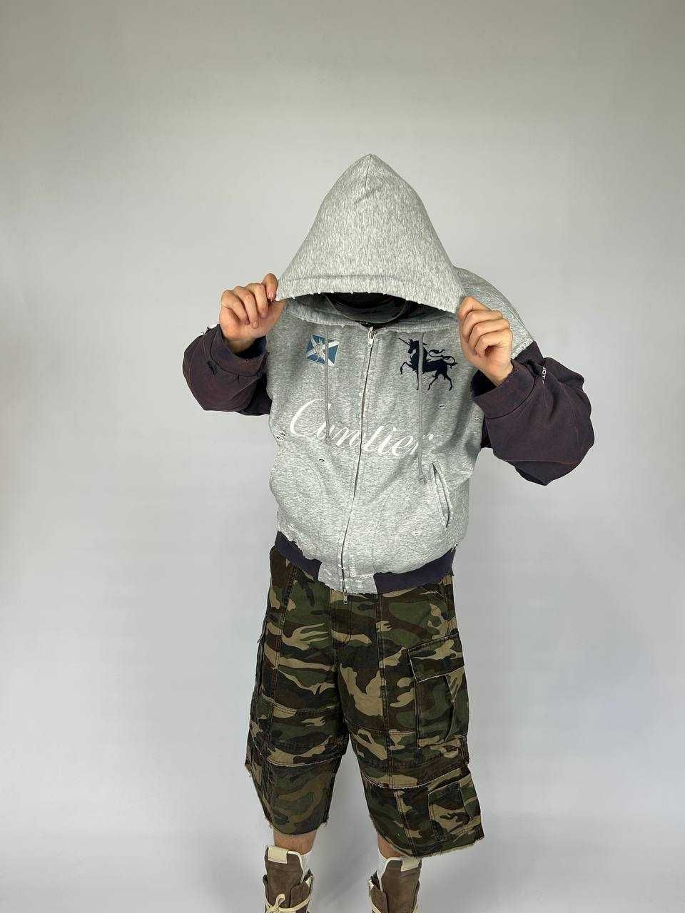 Project GRAILZ G/R gr кофта zip up худи серая зипка худі сіра зіп M S
