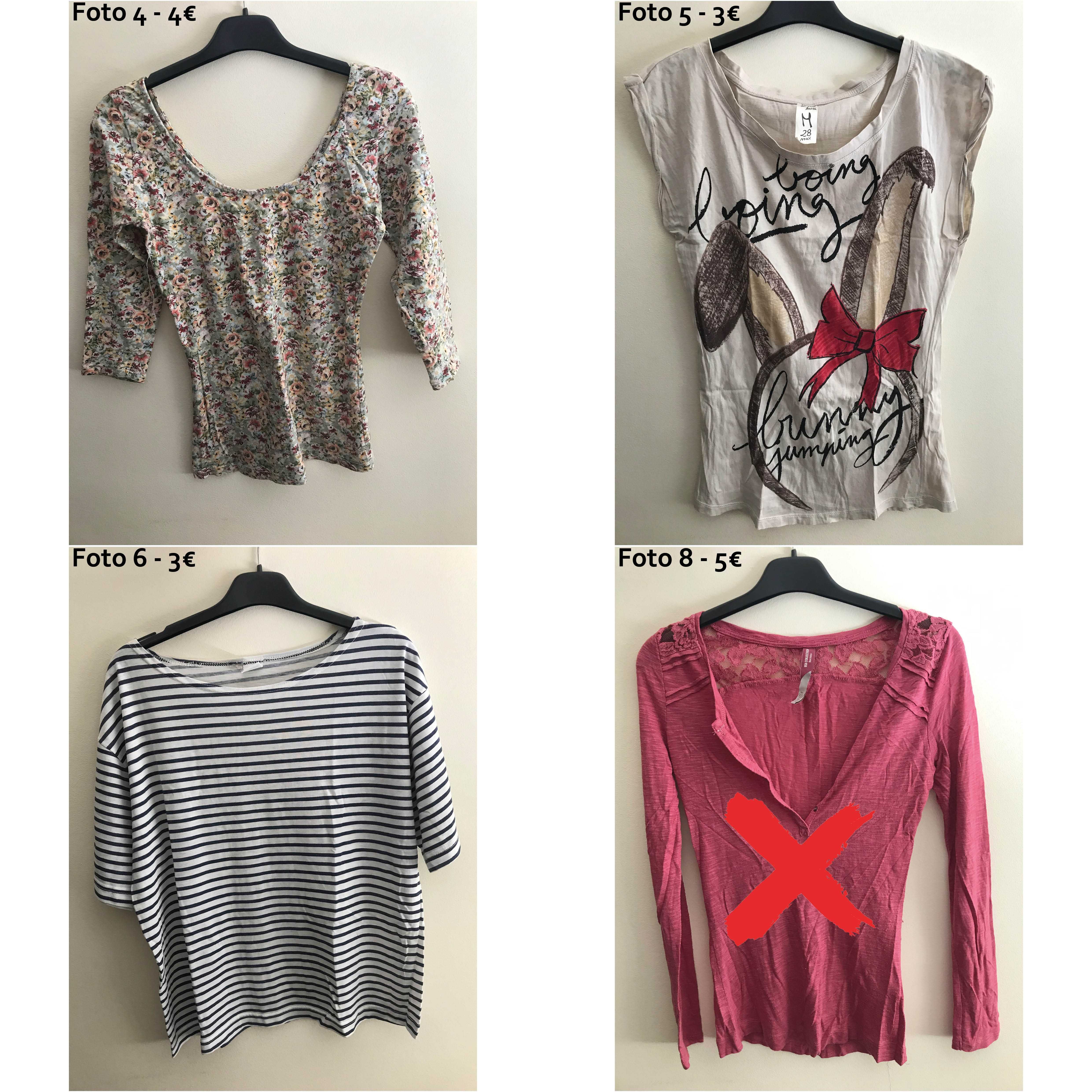 Roupa - (camisola, blusas, camisas) a partir de 2€