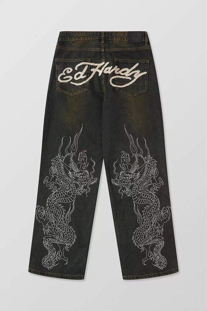 ED HARDY JEANS джинси штани baggy rap pants ед харді y2k sk8