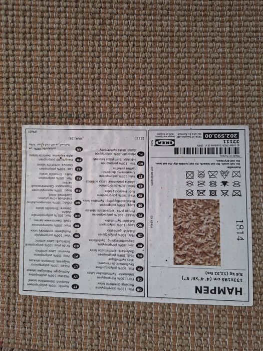 Carpete como nova 133×195