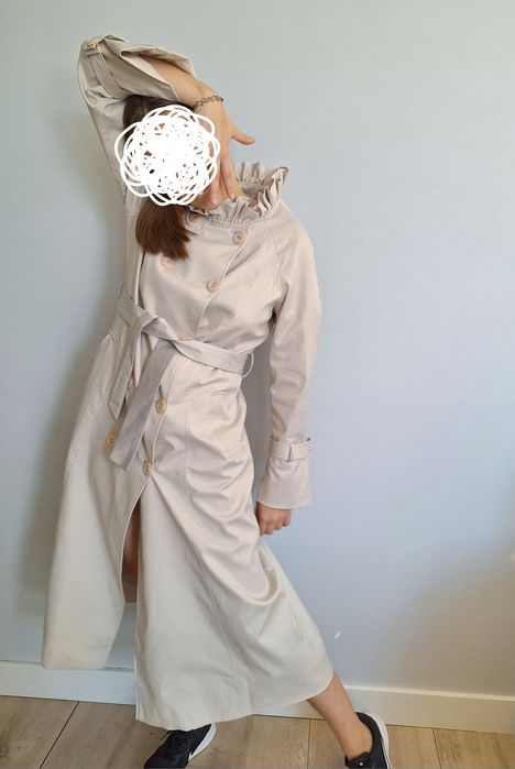 Sahrem trencz długi beż L XL