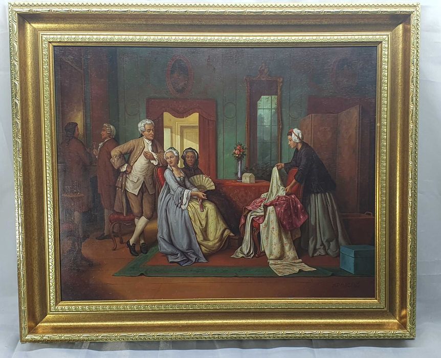 Obraz olejny w ramie