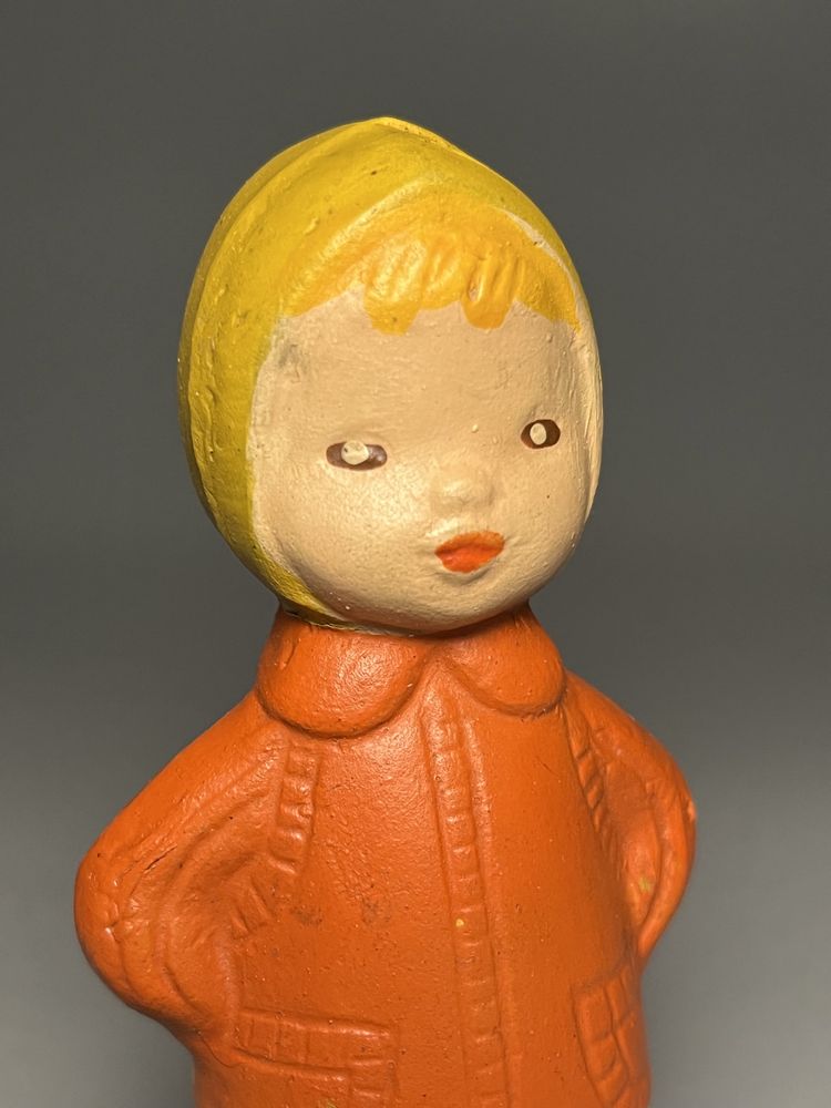 РЕДКАЯ кукла 1960-х "Девочка" игрушка пищалка СССР