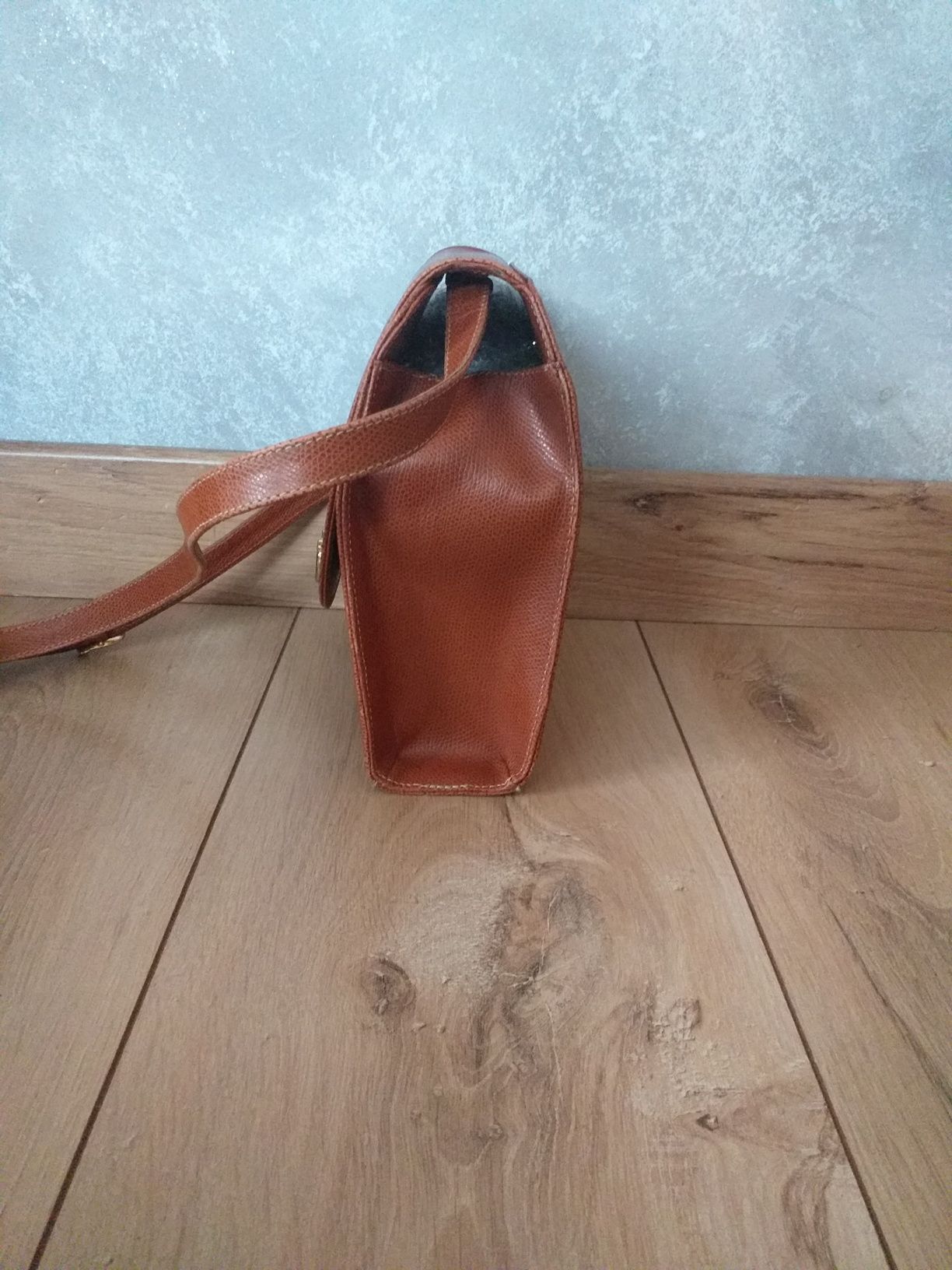 BALLY UNIKAT VINTAGE oryginalna skóra naturalna saffiano torebka mała