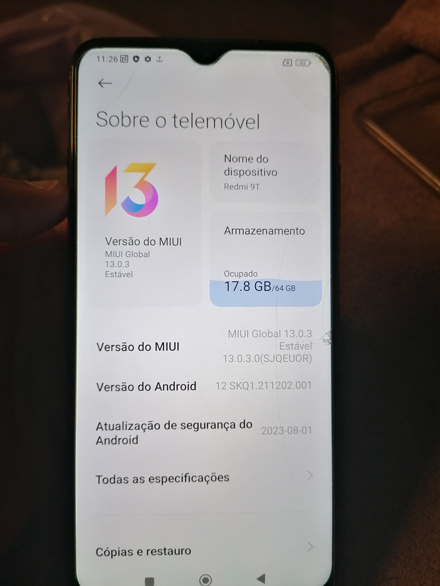 Telemóvel Redmi 9T