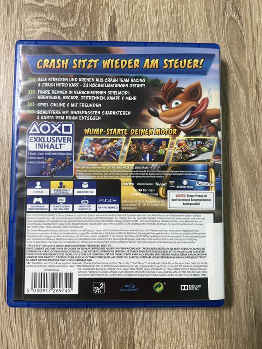 #1629 CTR Crash Team Racing nitro fueled gra ps4 playstation 4