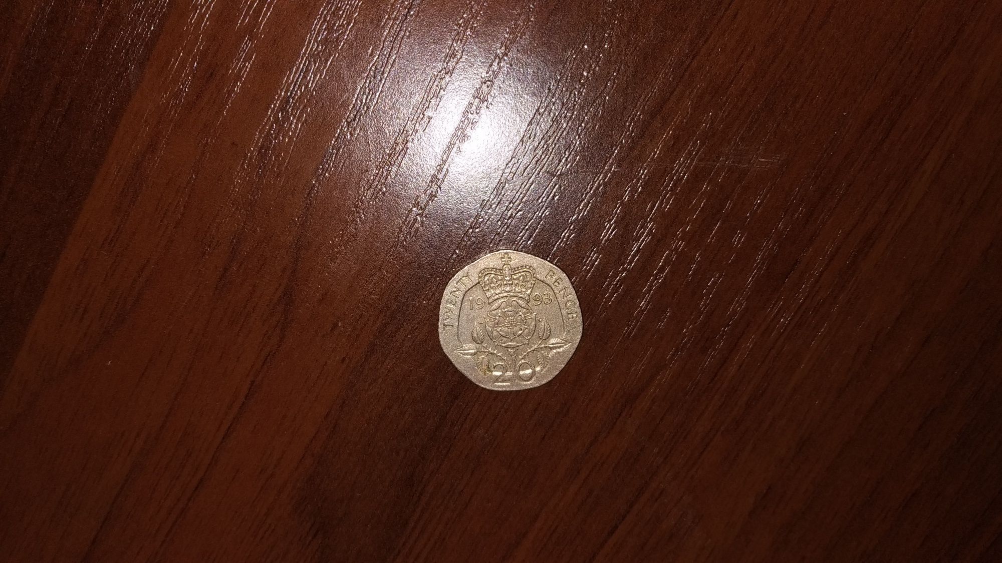 20 pensów brytyjskich 1993, twenty pence GB, numizmatyka