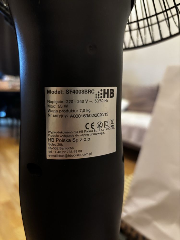 HB wentylator SF4008BRC wiatrak