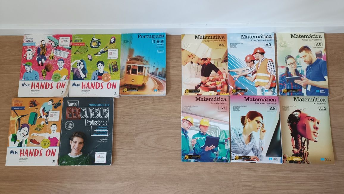 Livros escolares-Ensino profissional, matemática inglês e português