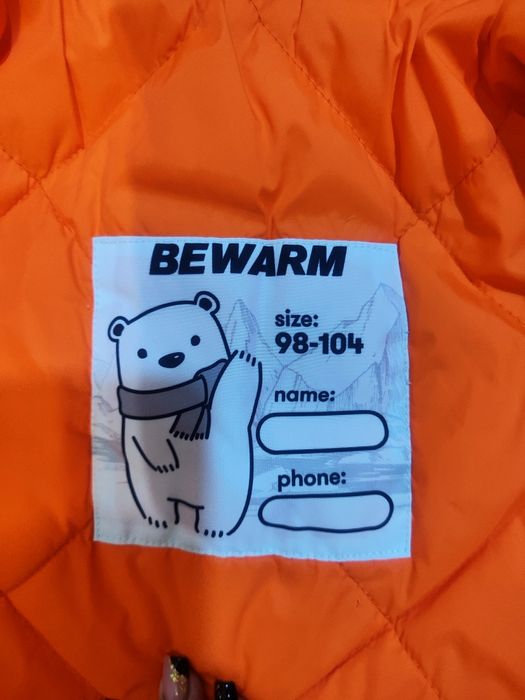 Зимове пальто  Bewarm 98-104 см, куртка 3-4-5 років, парка
