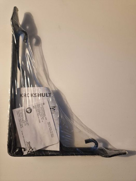 IKEA KROKSHULT Wspornik czarny 18x24 cm - Nowe 2szt komplet na półkę