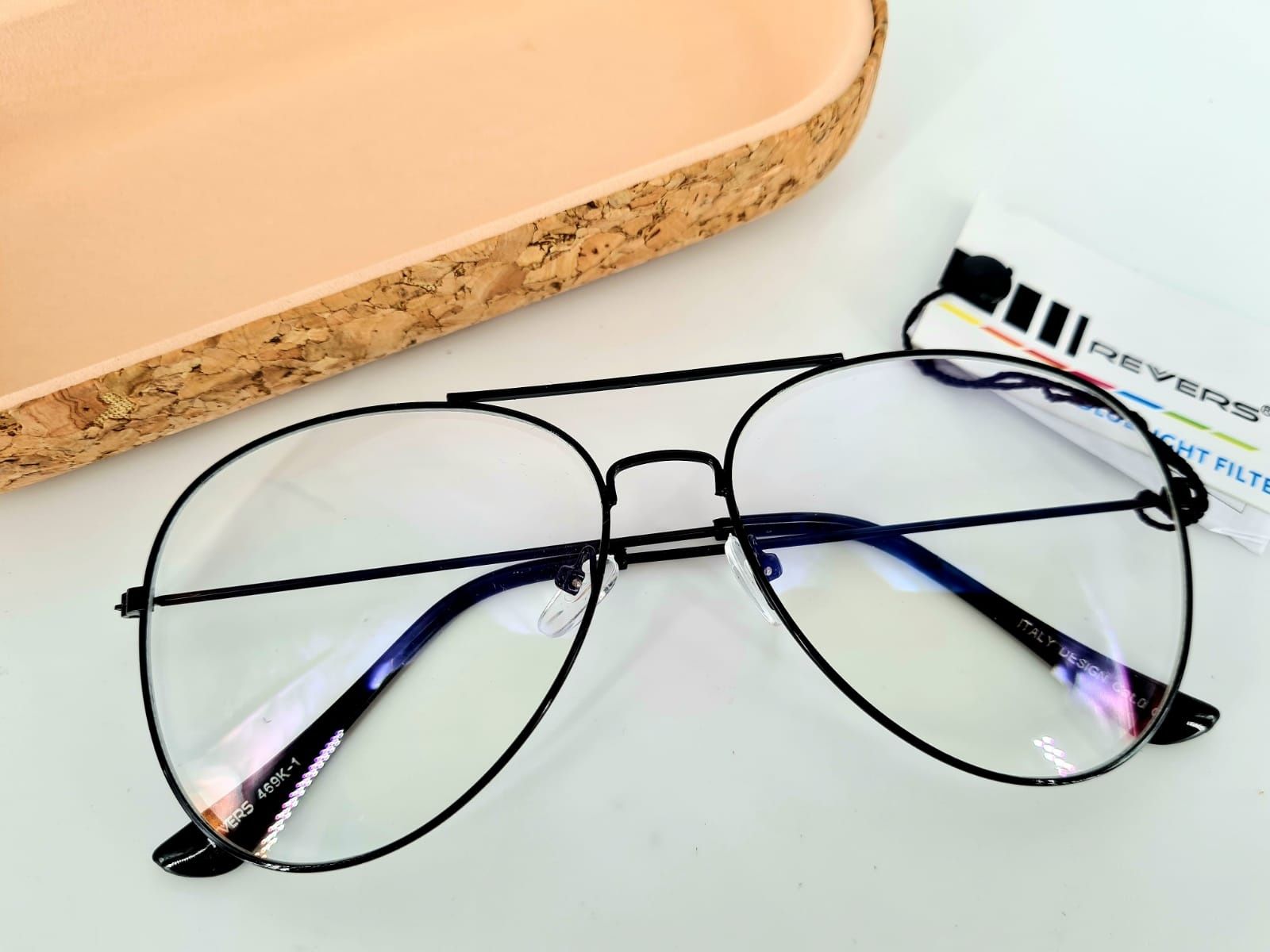 Modne okulary do komputera zerówki marki Revers nowe