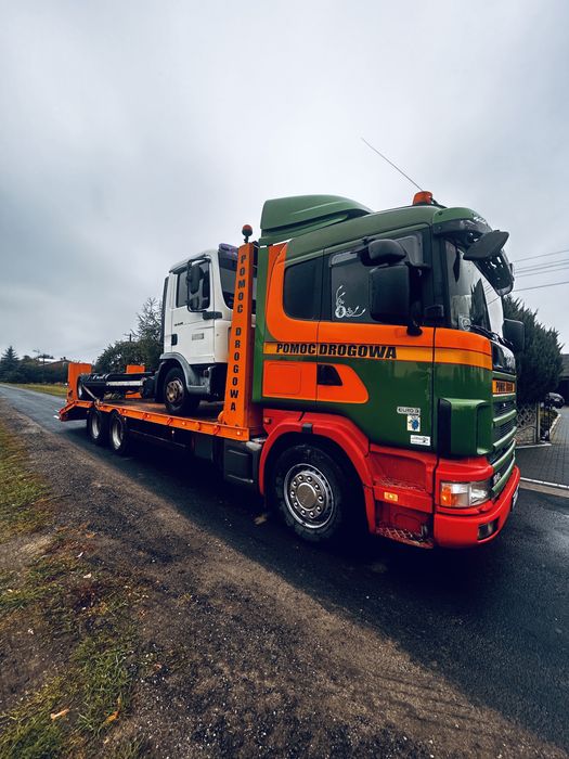 Transport lawetą ciągniki maszyny rolnicze budowlane pomoc drogowa 24h
